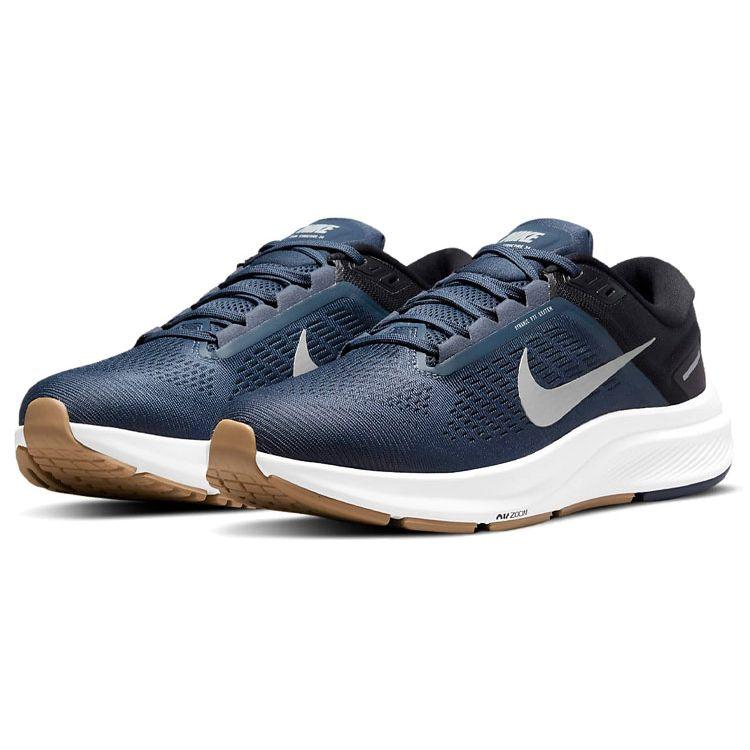 Nike Air Zoom Structure 24 Thunder Blue Мужские кроссовки черные темно-обсидиановые волко-серые DA8535-400