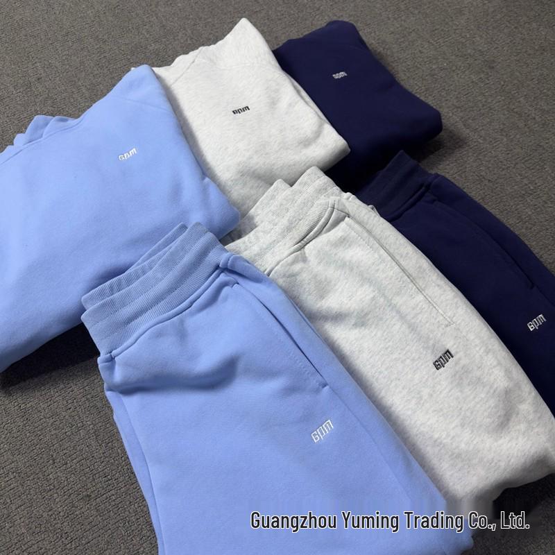 Модный унисекс комплект: худи и штаны 2025 года с вышивкой 6PM на груди