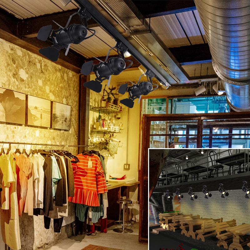 E27 Винтажная железная лампа, промышленный светильник, ретро-лампа, регулируемая 4-створчатая лампа для магазина одежды, кофе-бара, светильник в стиле лофт