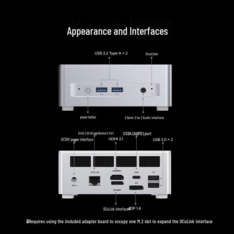 MINISFORUM X1 Lite-255 Мини-ПК на базе AMD Ryzen 7 (Бэрбоун) (Китайская версия)