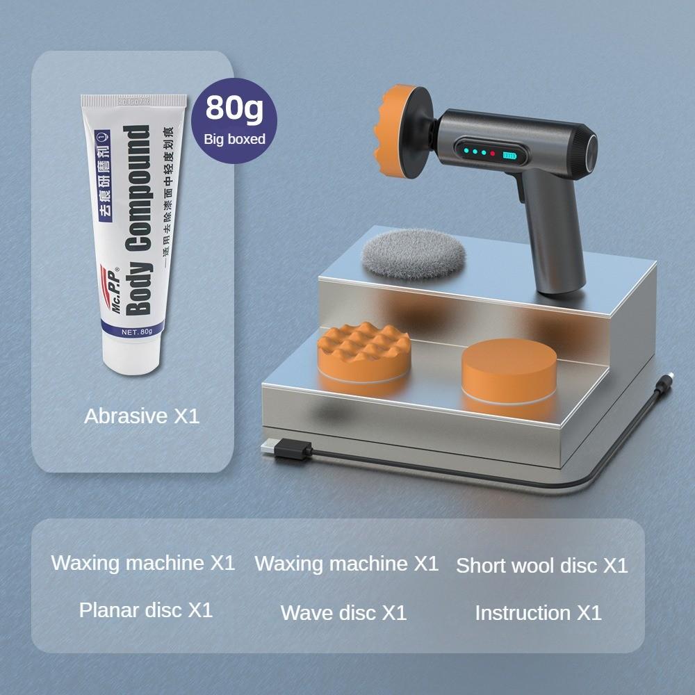 80 Вт Бытовой Цифровой Дисплей Электрическая Полировальная Машина для Автомобилей Маленькая Портативная Машина для Полировки Автомобилей Беспроводной Инструмент для Нанесения Воска