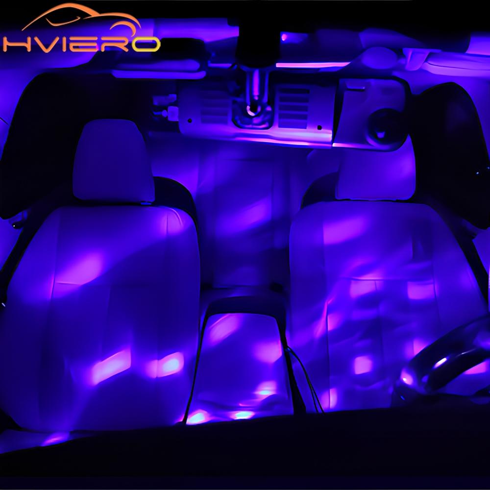 Автомобильный USB Ambient Light DJ RGB Mini Красочный музыкальный звуковой свет USB-C Интерфейс Apple Интерфейс Праздничная вечеринка Караоке