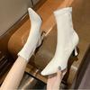 Fashion 2024 New Women Fashion Side Zippers Short Boot Female Thin High Heel Shoes Women's Autumn FootwearPointed Toe Ankle Boots