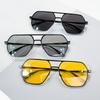 Polarized Sunglasses for Women Men Aviator Polarized Metal Mirror Night Vison Driving Glasses Square Sun Glasses