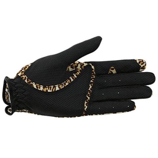 MIC 39 GOLF FIT39 Left Hand Size Small Gloves, Unisex, MGF-220N, (Right-Handed), Leopard/Black,