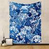 "Blue Ocean Waves Tapestry Design" Patterned Tapestry Decorative Wall Hanging, Home Bedroom Living Room Decor