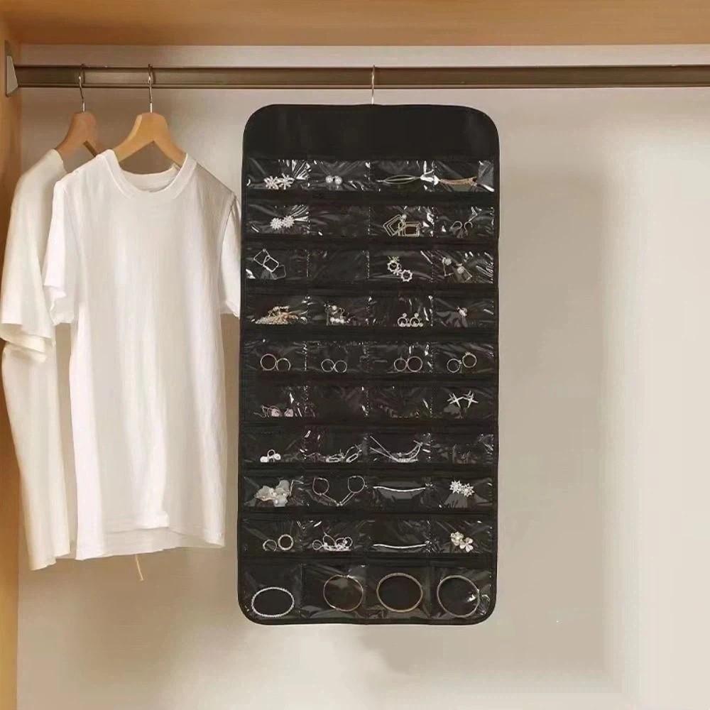 Large Capacity Jewelry Storage Bag Foldable Jewelry Display Holder Hanging Storage Bag Home Use