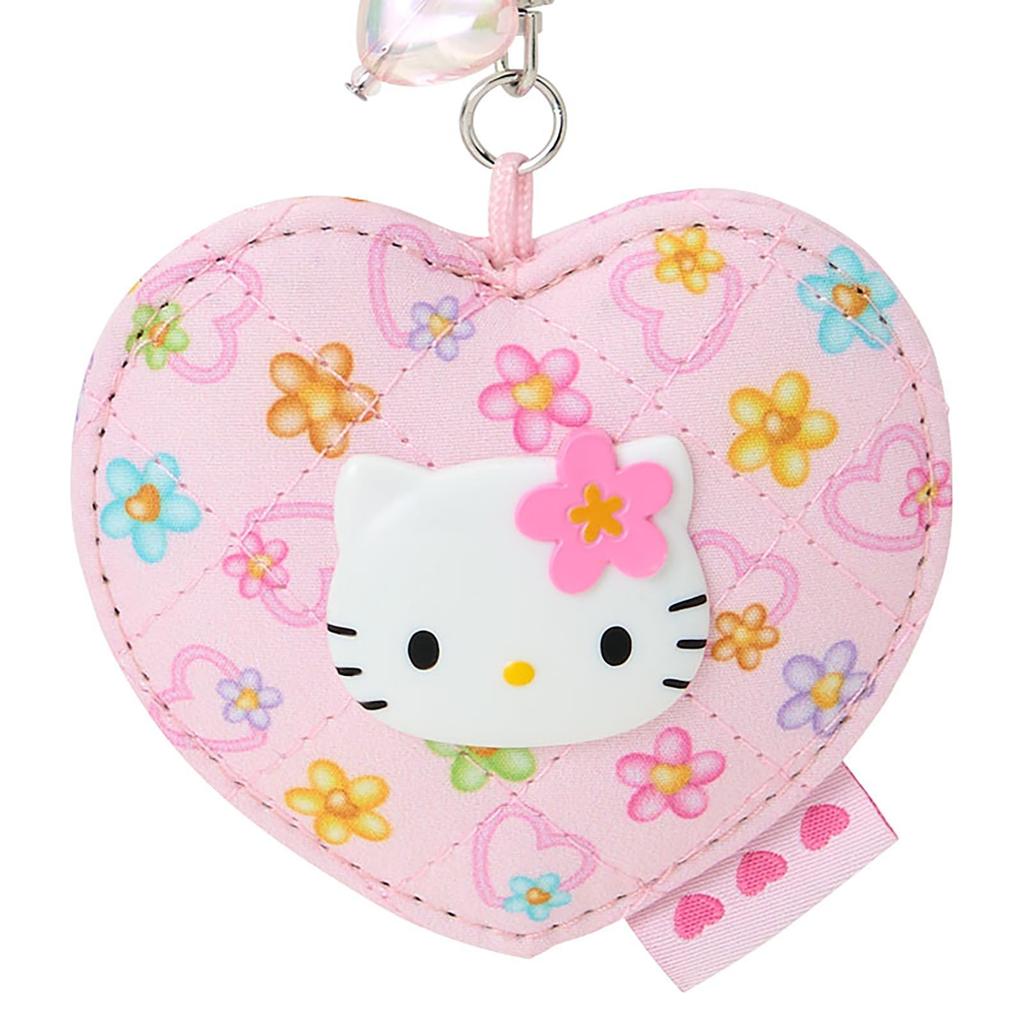 Sanrio Mirror Charm (Minna No Quilt) Hello Kitty Polyester, Cotton, Steel, and Glass 624888
