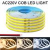 1-5m Cob Led Strip Light 220v 230V AC 240LED/m Flexible Tape Lights with Rectifier No Power Required Linear Lighting 2024 New