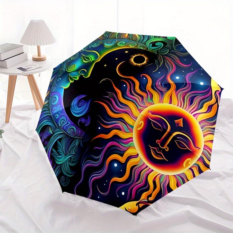 Yin Yang Sun Moon Mandala Wall Art Decor Umbrella Day Gift Y294