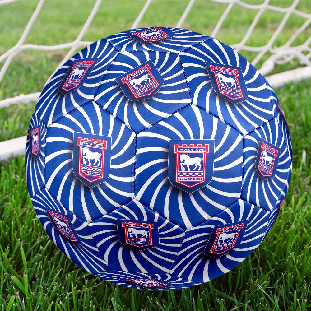 Town Football Club Crest Printed Size 5 Soccer Balls, High-Quality, Anti-Slip, Protective Football, A Unique Gift , Birthdays, Christmas Gifts