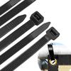 Cable 115 Cable PP Black Ties, Pieces, 12300mm, Strong, Weather-resistant, Ties, Outdoor, Durable, Heat-resistant, Plastic, Thick, Long, Black,