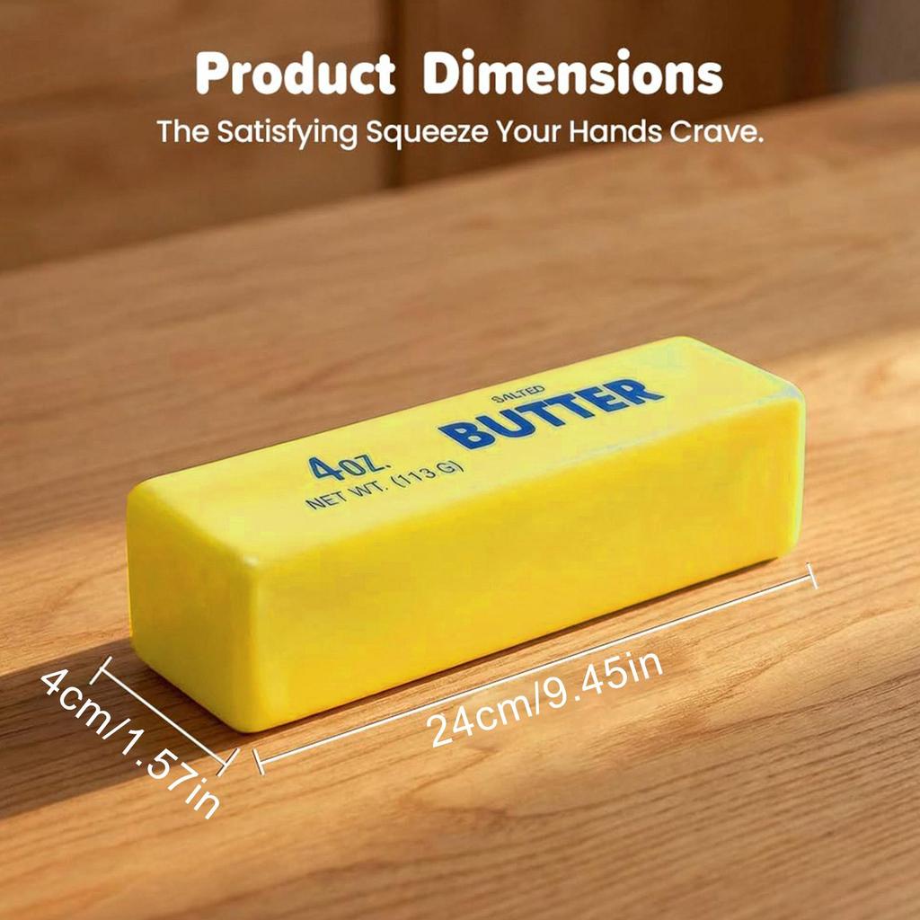 1pc Butter Stick Fidget Toys Squishy Elastic Cheese Stick Funny Decompression Stress Anxiety Relief Squeeze Prank Toy Relax