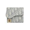Кошелек-портмоне на три сложения с вышивкой в виде классического монограммного принта и жаккардовой отделкой, держатель для карт, кошелек для мелочи, женский кошелек среднего размера, серый S5652CTZQ-M932