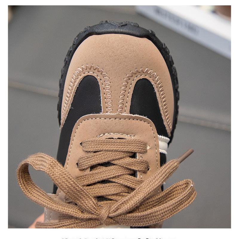 Новые осенне-зимние детские кроссовки Модные спортивные повседневные кроссовки с хлопковой подкладкой и плюшем