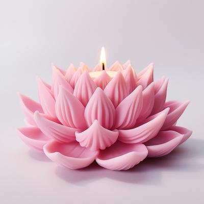 Большие силиконовые формы для свечей в виде лотоса, 3D-цветок, для ароматерапии, гипса, мыла, поделок из смолы, цементная форма, DIY, инструмент для выпечки шоколадных тортов
