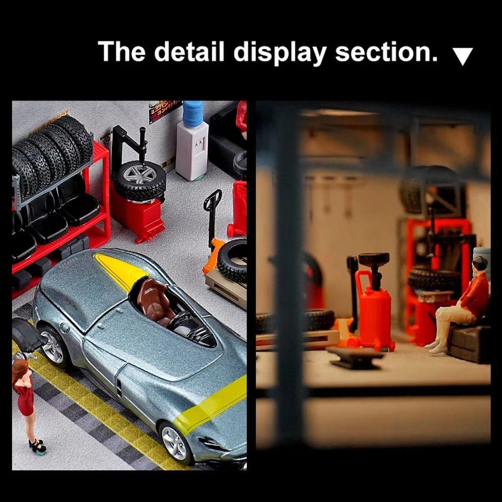 Model Assembly Simulation Car Repair Tools Miniature Scene Garage Scene Display Sand Table