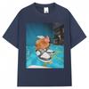 Summer 2026 New Fun Dripping Chicken Emoji Tshirt High Quality Fashion Casual Breathable Mens Creel Print Tshirt