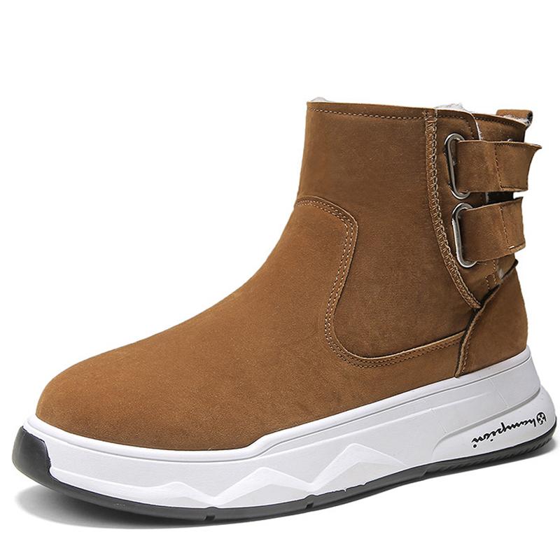 Мода 2024 Новые Ботинки Мужские Модные Рабочие Ботинки Мужские Теплые Меховые Ботинки Для Сноуборда Мужская Повседневная Обувь С Пряжкой Удобные Мужские Кроссовки Кроссовки Для Отдыха На Природе