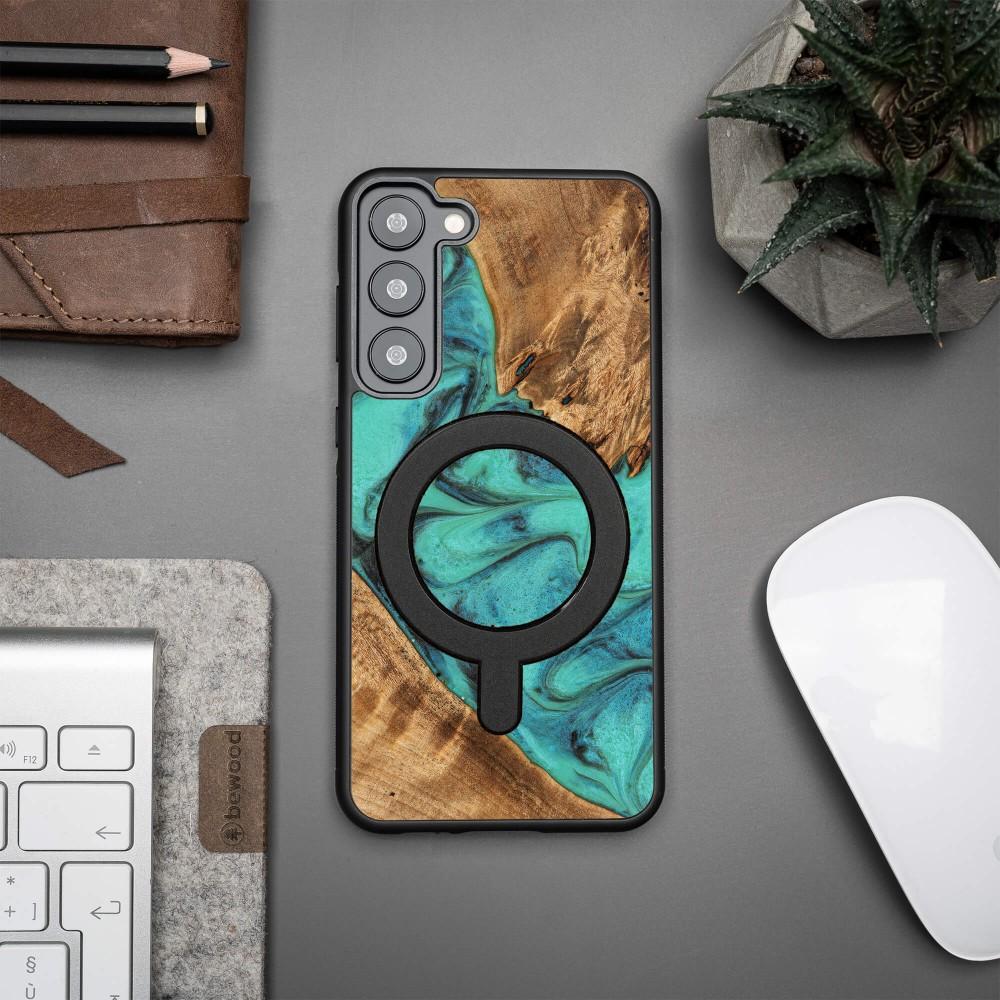 Bewood Unique case for Samsung Galaxy S23 Plus - Turquoise with MagSafe