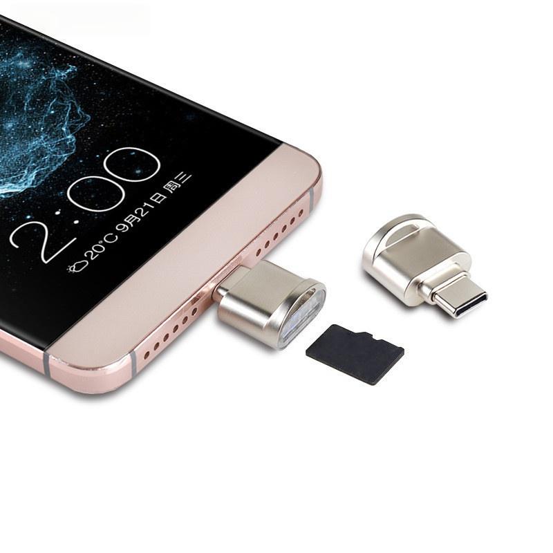 1 шт. Картридер для мобильных карт USB 3.1 Type-C TF из цинкового сплава для ноутбука Xiaomi, многофункциональный OTG картридер