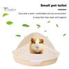 Small Pet Toilet High Fence Detachable Hollow Platform Easy Cleaning Rabbit Litter Pan Animal Potty Trainer Bunnies Corner Toilet Box Ferret Hamster