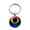 Радужный ЛГБТК брелок Креативный подарок для пары Современный стиль Сплав цинка Кольцо для ключей Украшение для сумки Xswx4626-1