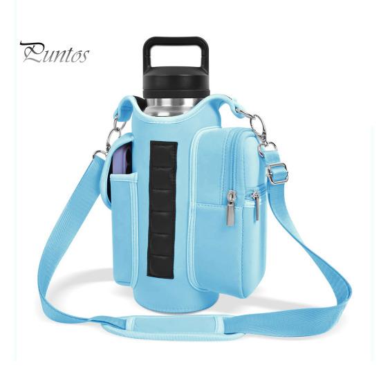 Магнитный держатель для бутылки с водой, сумка через плечо, водонепроницаемая сумка для чайника из Оксфорда для спортзала, походов на открытом воздухе, фитнеса, органайзера для необходимых вещей