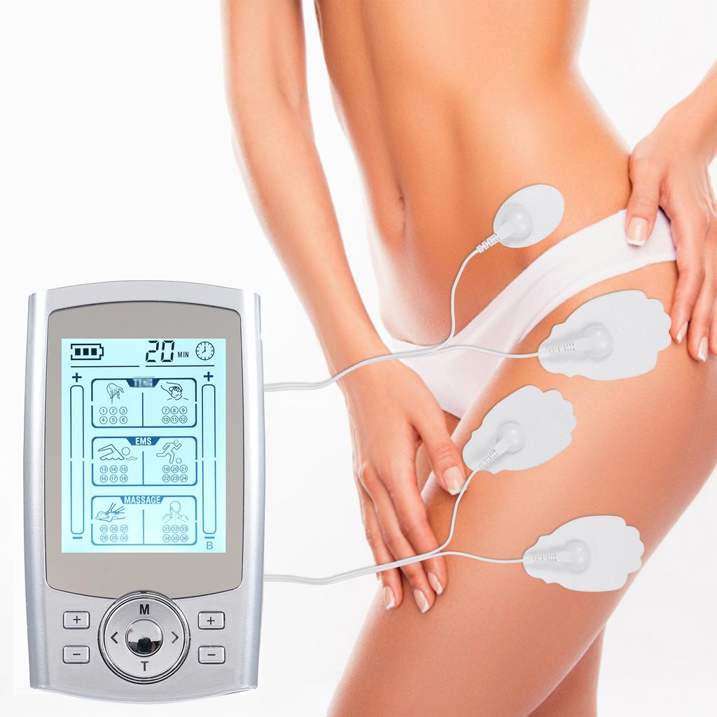 2 Channels Electric Muscle Stimulation Device with 36 Modes and 20 Strength Levels Pulse r Muscle Stimulator