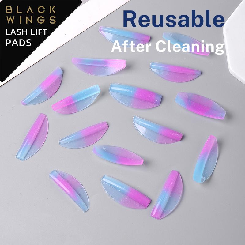BLACKWINGS 8 пар силиконовых подушечек для завивки ресниц, подушечки для завивки ресниц, с таблицей размеров, гипоаллергенные многоразовые аксессуары