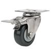 1.5in Polypropylene Brake Universal Wheel 304 Stainless Steel Bracket Silent Trolleys Caster