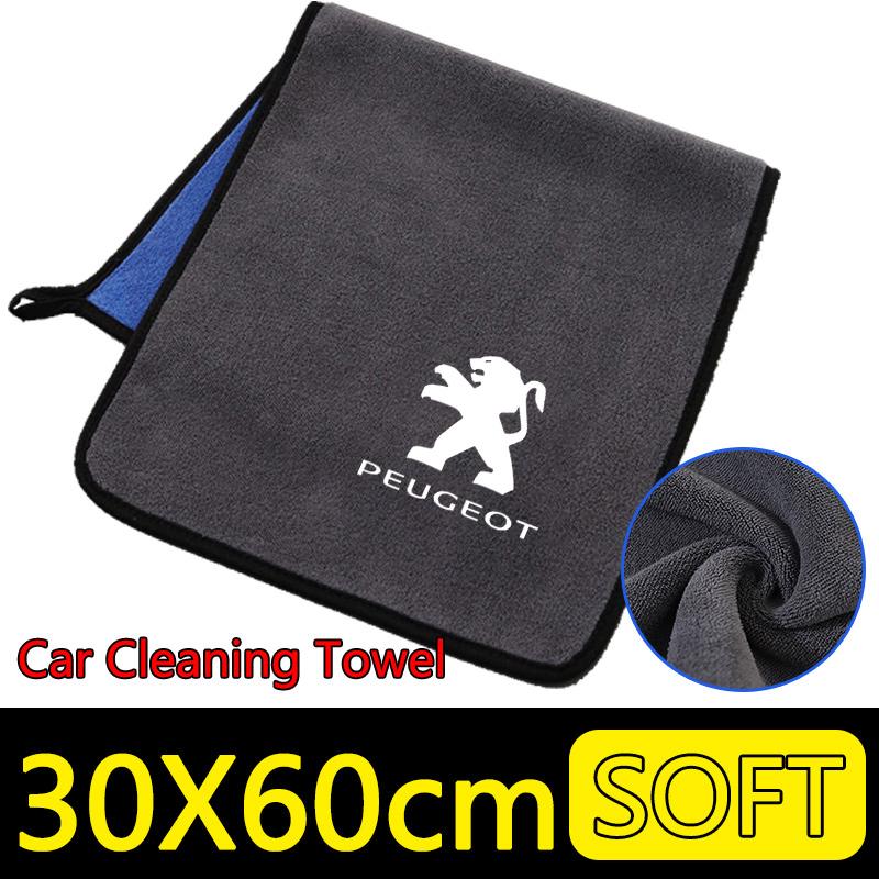 Car Wash New Cleaning Microfiber Towel Car Drying Cloth For Peugeot 207 3008 206 208 308 307 407 508V 2008 5008 107 106 Accessory