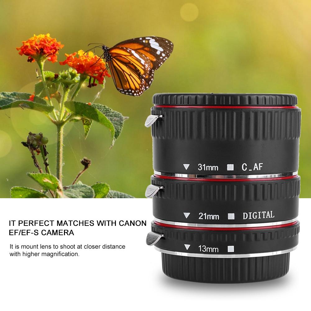 SHOOT Automatic Auto Focus 31 21 13mm Macro Extension Tube Set for Canon Ef EF S Camera
