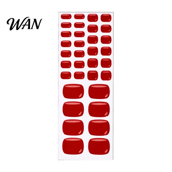 Adhesive Nail Sticker Gel Toenail Strips with File Easy Apply Remove No LED Lamp Needed Cover Home Manicure DIY Toe Polish Wrap Foot Decoration
