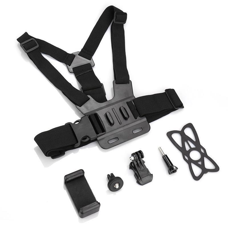 Wearable Chest Phone Mount Adjustable Elastic Straps POV Shooting Holder for Vlogging Fitness Training Running Outdoor Sports