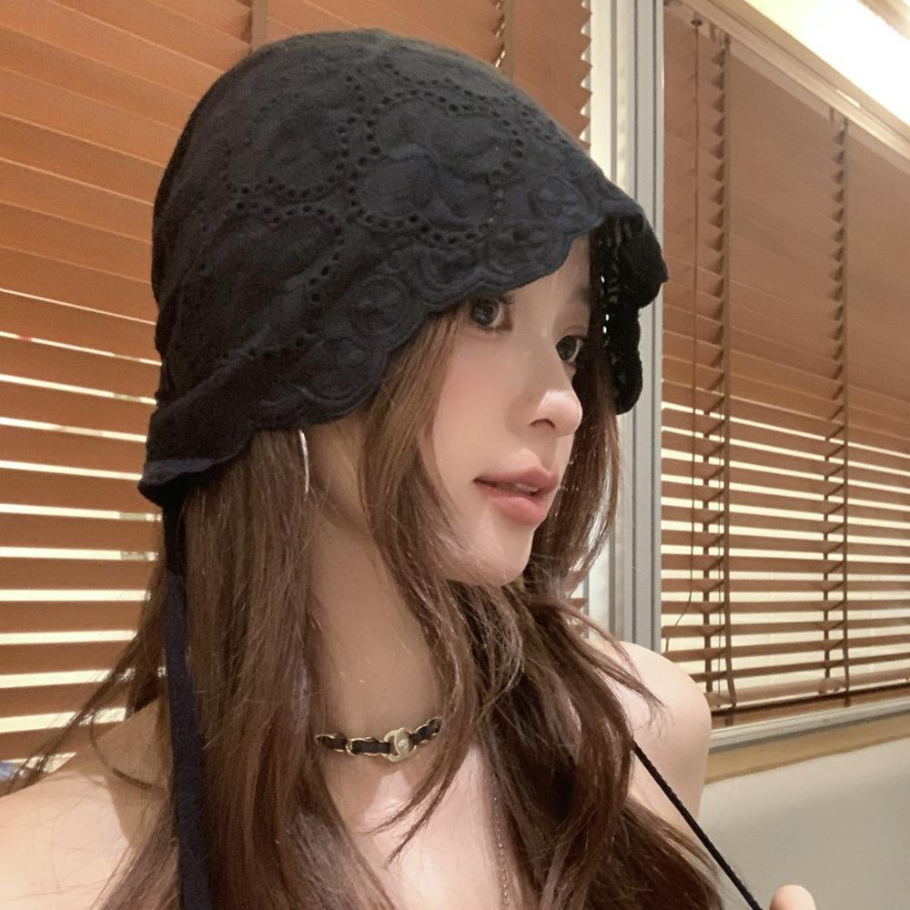 Hollow Out Embroidered Lace Hat Breathable Skullcap Sweet Beanies Hat Apparel Accessories