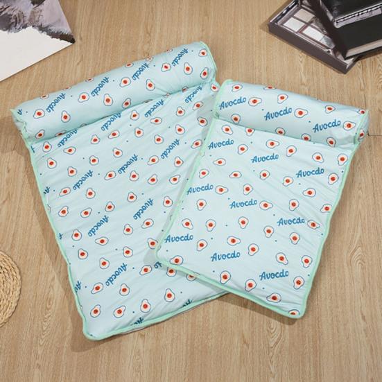 Летний прохладный коврик для собак, охлаждающая кровать, мягкая, дышащая, с рисунком фруктов, износостойкая, моющаяся, спальная кровать для собак и кошек