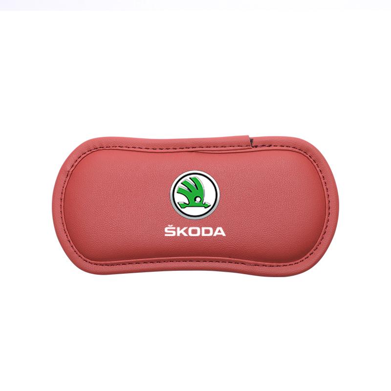 BTSN5 Car Interior Leg Knee Armrest Pad Leather Soft Cushion For Skoda Kylaq Elroq Kodiaq Octavia Enyaq Kamiq Scala Rapid Superb Karoq