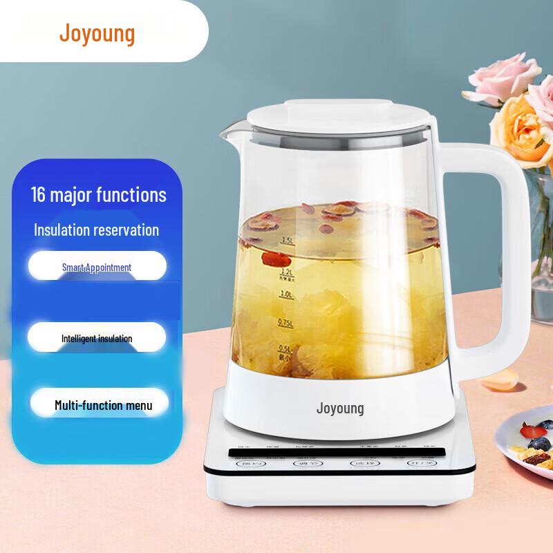 Joyoung Многофункциональный стеклянный чайник для здоровья 1,5 л, штекер CN (адаптер в комплекте)