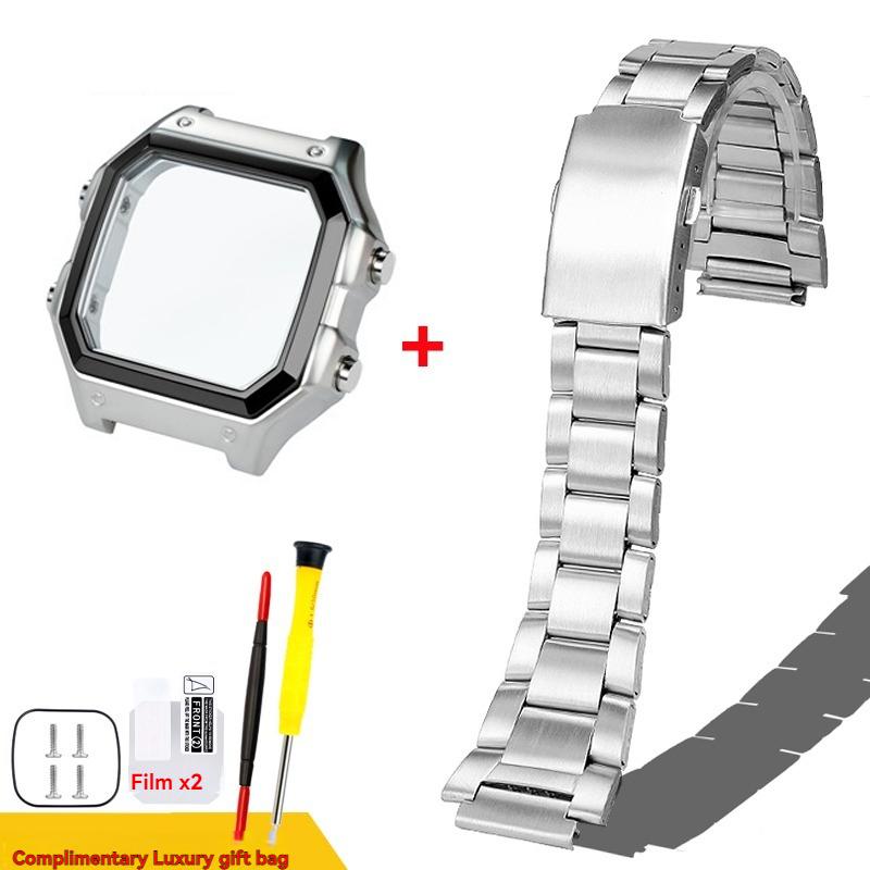 AE-1200 Полностью металлический корпус ремешок мод-комплект для Casio 3299 AE-1200WH AE1300 ремешок для часов из нержавеющей стали стеклянная пленка винт безель браслет