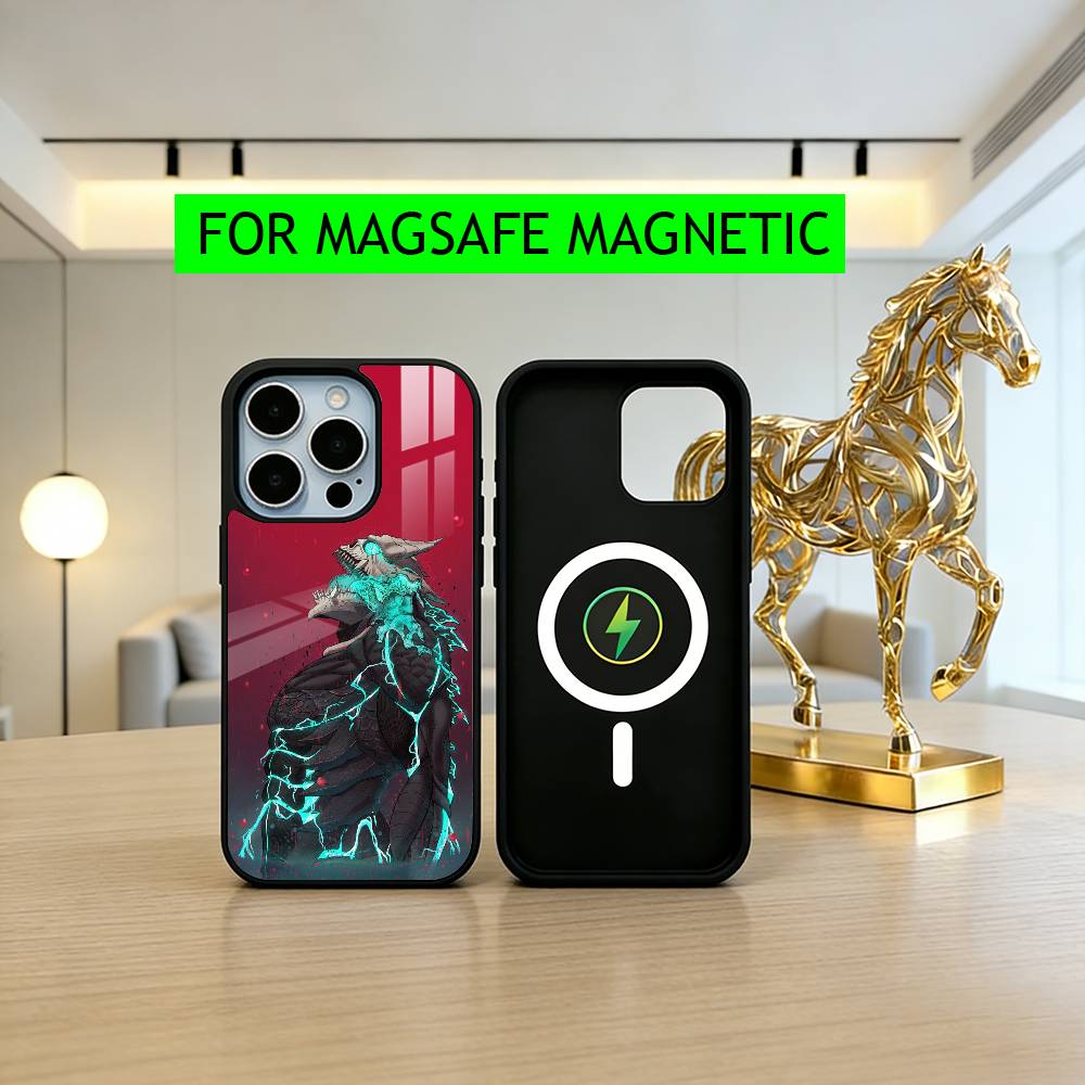Monster K-Kaiju No. 8-es Phone Case For iPhone17,16,15,14,13,12,11 Plus,Pro Magnetic with Magsafe Wireless Charging