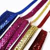 Sequin Lace Trim 2cm Wide Decoration Applique Fashion Braided Ribbons  for Dance Dress Clothes