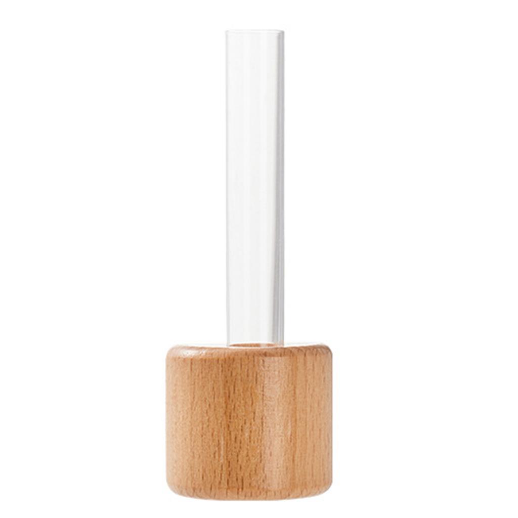 Деревянная магнитная ваза-пробирка для холодильника, гидропонная цветочная композиция, креативная мини-кашпо, магниты для холодильника