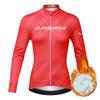Winter Fleece Riding Bicycle Jersey Women Cycling Clothing Keep Warm Long Sleeve Bicycle Top