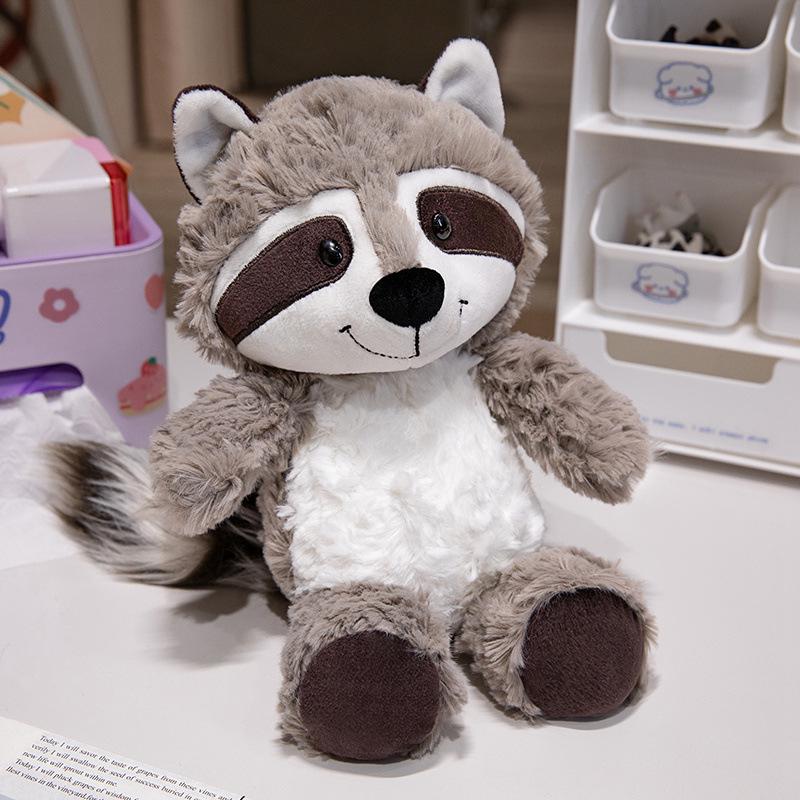 Fox & Raccoon Plush Toy - Realistic Wild Animal Sloth Doll Birthday Gift