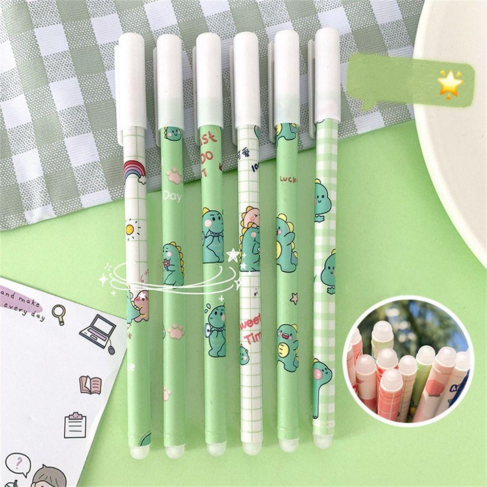 Washable Handle Press Pen Cartoons 0.5mm Erasable Pen Student Pen Neutral Erasable Pen Gel Pens