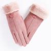 2023 Женские перчатки Осень Зима Милые пушистые теплые варежки с полным пальцем Варежки Женские перчатки для спорта на открытом воздухе