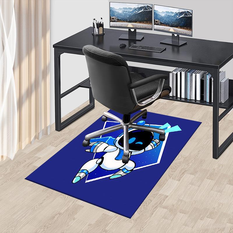 1pc Space Adventure Bot Carpet for Playroom Bedroom Living Room Sofa Home Decor,kids Game Area Rug Non-slip Floor Mat Y7235