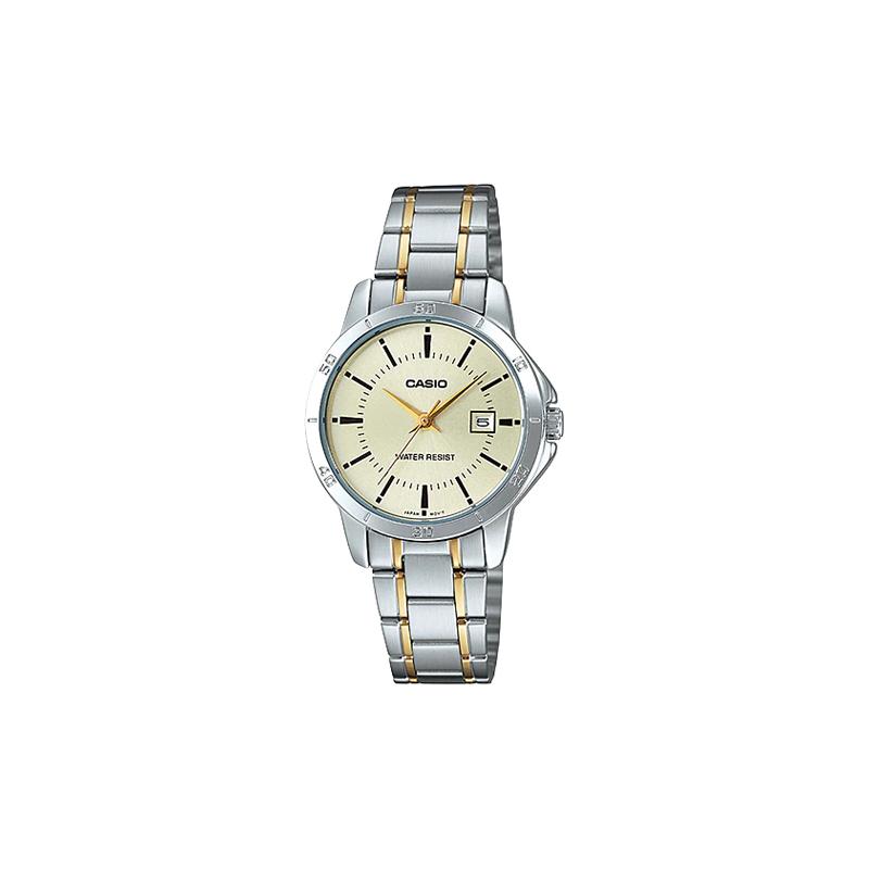 Casio Серия STANDARD, мода, бизнес, ретро, литературный и универсальный, классическая стрелка, индикатор даты, позолота, водостойкий, кварцевый LTP-V004SG-9A