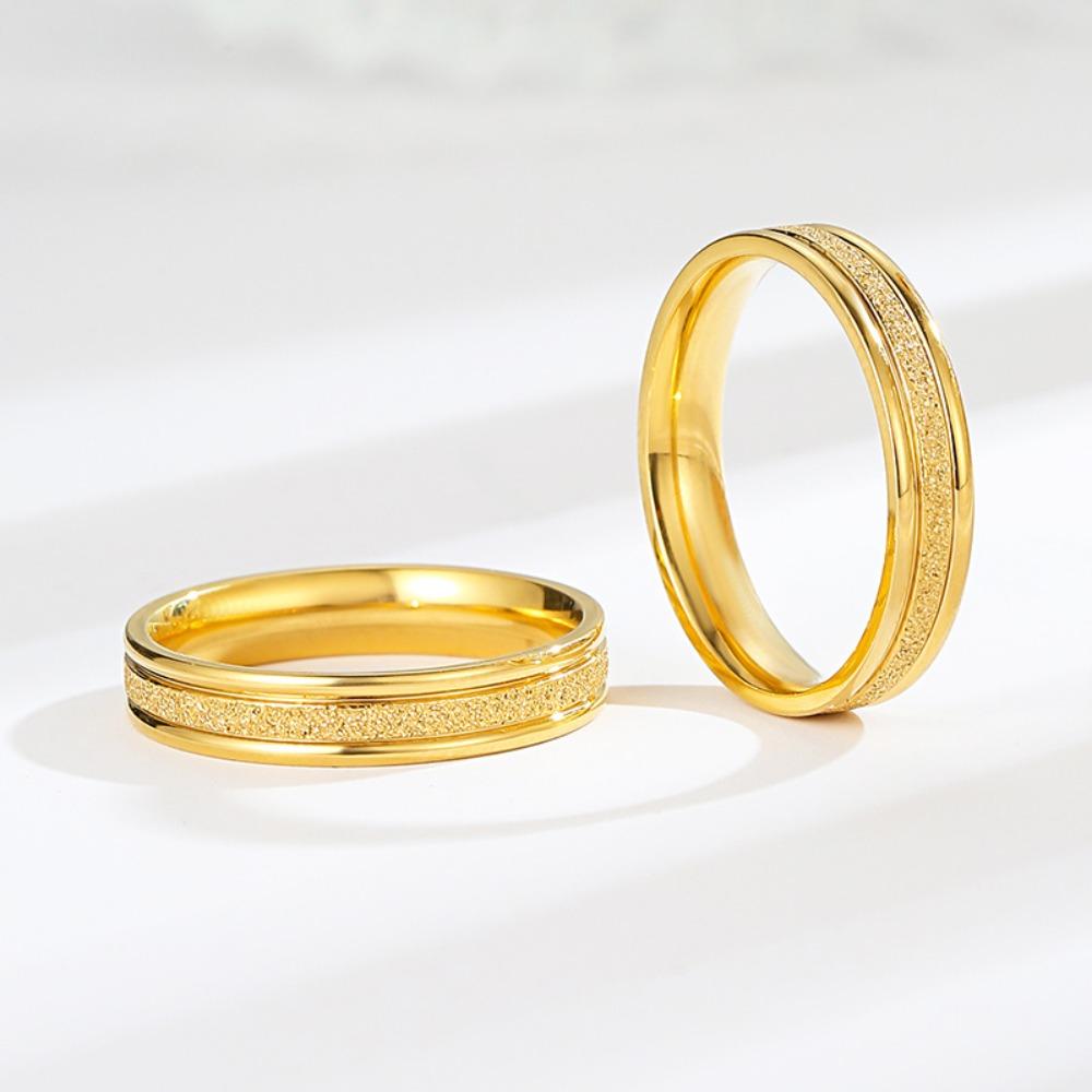 Кольцо с покрытием из 18-каратного золота, муассанит, обручальное, свадебное, из нержавеющей стали, устойчивое к выцветанию, модное ювелирное изделие